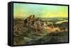 Salute of the Robe Trade-Charles Marion Russell-Framed Stretched Canvas