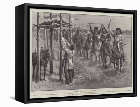 Salute to a Dead Chief in the Far North-West-Paul Frenzeny-Framed Stretched Canvas