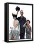 "Salute to Colors", May 12,1917-Norman Rockwell-Framed Stretched Canvas