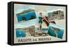 Saluti Da Napoli, Italy-null-Framed Stretched Canvas