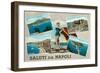 Saluti Da Napoli, Italy-null-Framed Art Print