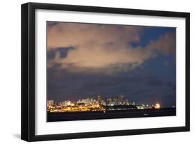 Salvador City at Night-Alex Saberi-Framed Premium Photographic Print