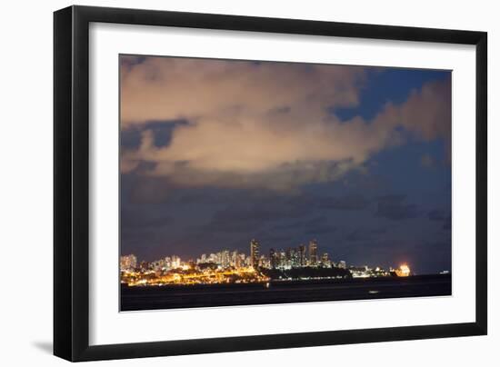 Salvador City at Night-Alex Saberi-Framed Photographic Print