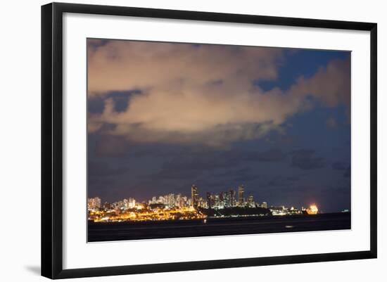 Salvador City at Night-Alex Saberi-Framed Photographic Print