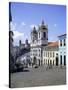 Salvador, the Pelourinho District at Largo Do Pelourinho, Bahia State, Brazil, South America-Geoff Renner-Stretched Canvas