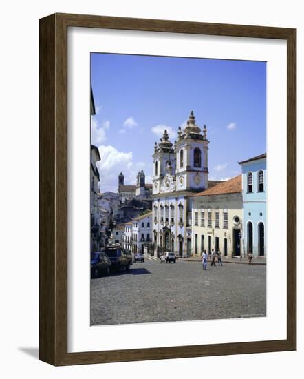 Salvador, the Pelourinho District at Largo Do Pelourinho, Bahia State, Brazil, South America-Geoff Renner-Framed Photographic Print