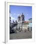 Salvador, the Pelourinho District at Largo Do Pelourinho, Bahia State, Brazil, South America-Geoff Renner-Framed Photographic Print