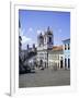 Salvador, the Pelourinho District at Largo Do Pelourinho, Bahia State, Brazil, South America-Geoff Renner-Framed Photographic Print