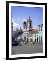 Salvador, the Pelourinho District at Largo Do Pelourinho, Bahia State, Brazil, South America-Geoff Renner-Framed Photographic Print