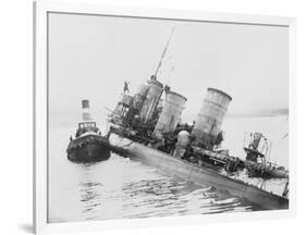 Salvaging the German Fleet-null-Framed Photographic Print