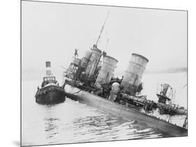 Salvaging the German Fleet-null-Mounted Photographic Print