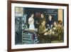 Salvation Army Famous Doughnut USO Club Scene-Lantern Press-Framed Art Print