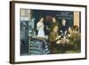 Salvation Army Famous Doughnut USO Club Scene-Lantern Press-Framed Art Print