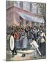 Salvation Army March Led by a Drummer Being Barracked by Onlookers in Paris, 1892-Henri Meyer-Mounted Giclee Print