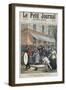 Salvation Army March Led by a Drummer Being Barracked by Onlookers in Paris, 1892-null-Framed Giclee Print