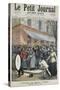 Salvation Army March Led by a Drummer Being Barracked by Onlookers in Paris, 1892-null-Stretched Canvas