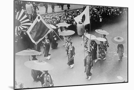 Salvation Army Parade Down the Streets of Tokyo-null-Mounted Art Print