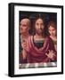 Salvator Mundi between Saints Peter and John, C.1507 (Oil on Wood)-Fernando Yanez De Almedina-Framed Giclee Print