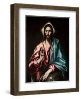 Salvator Mundi (El Salvado)-El Greco-Framed Giclee Print