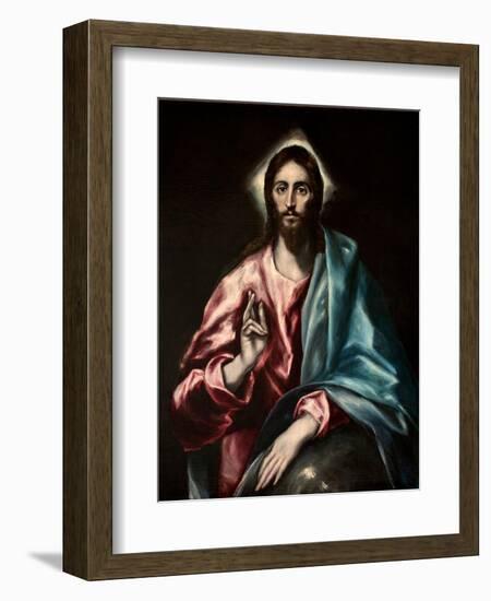 Salvator Mundi (El Salvado)-El Greco-Framed Giclee Print