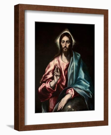 Salvator Mundi (El Salvado)-El Greco-Framed Giclee Print