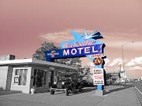 Vintage Neon Motel Sign in America-Salvatore Elia-Framed Photographic Print