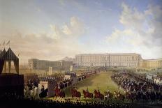 Jousting Tournament in Front of Royal Palace of Caserta, 1847-Salvatore Fergola-Giclee Print