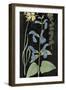 Salvia Florals II on Black-Wild Apple Portfolio-Framed Art Print
