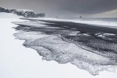 Iceland, East Iceland, Austurland , Black and White Dunes on Stokksens Beach after Blizzard-Salvo Orlando-Photographic Print