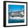 Salzburg and Salzach in Winter-null-Framed Art Print