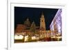 Salzburg Cathedral and Chrismas Market at Residenzplatz Square, Salzburg, Austria, Europe-Hans-Peter Merten-Framed Photographic Print