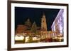 Salzburg Cathedral and Chrismas Market at Residenzplatz Square, Salzburg, Austria, Europe-Hans-Peter Merten-Framed Photographic Print