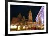 Salzburg Cathedral and Chrismas Market at Residenzplatz Square, Salzburg, Austria, Europe-Hans-Peter Merten-Framed Photographic Print