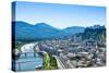 Salzburg City Panorama-Peter Hermes Furian-Stretched Canvas