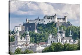 Salzburg Fortress (Festung Hohensalzburg) Seen from Salzach Rive-Anibal Trejo-Stretched Canvas