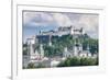 Salzburg Fortress (Festung Hohensalzburg) Seen from Salzach Rive-Anibal Trejo-Framed Photographic Print