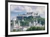 Salzburg Fortress (Festung Hohensalzburg) Seen from Salzach Rive-Anibal Trejo-Framed Photographic Print