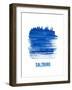 Salzburg Skyline Brush Stroke - Blue-NaxArt-Framed Art Print