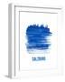 Salzburg Skyline Brush Stroke - Blue-NaxArt-Framed Art Print