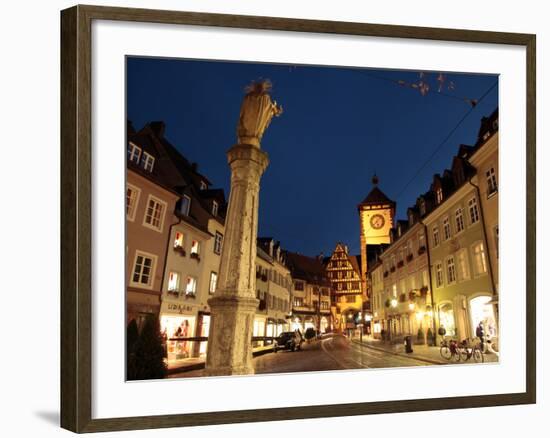 Salzstravue and Schwabentor, Old Town, Freiburg, Baden-Wurttemberg, Germany, Europe-Hans Peter Merten-Framed Photographic Print