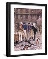 Sam at the White Hart Courtyard-Cecil Aldin-Framed Giclee Print