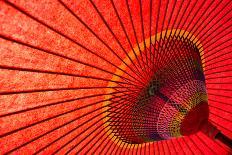 Underside of Red Japanese Parasol-Sam Chadwick-Photographic Print