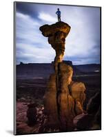 Sam Feuerborn Climbs the Single Pitch Mini-Tower: Cobra 5.11A- Fisher Towers - Moab, Utah ---Dan Holz-Mounted Photographic Print