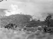 Infantrymen Lying on Ground at Lookout-Sam Goldstein-Framed Photographic Print