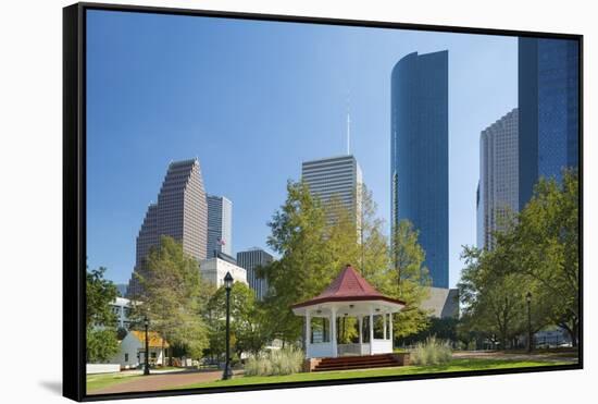 Sam Houston Park, Houston, Texas.-Jon Hicks-Framed Stretched Canvas