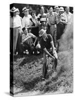 Sam Snead Makes an Iron Shot from the Side of a Sand Trap-null-Stretched Canvas