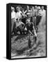 Sam Snead Makes an Iron Shot from the Side of a Sand Trap-null-Framed Stretched Canvas