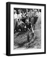 Sam Snead Makes an Iron Shot from the Side of a Sand Trap-null-Framed Photo