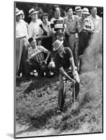 Sam Snead Makes an Iron Shot from the Side of a Sand Trap-null-Mounted Photo