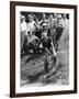 Sam Snead Makes an Iron Shot from the Side of a Sand Trap-null-Framed Photo